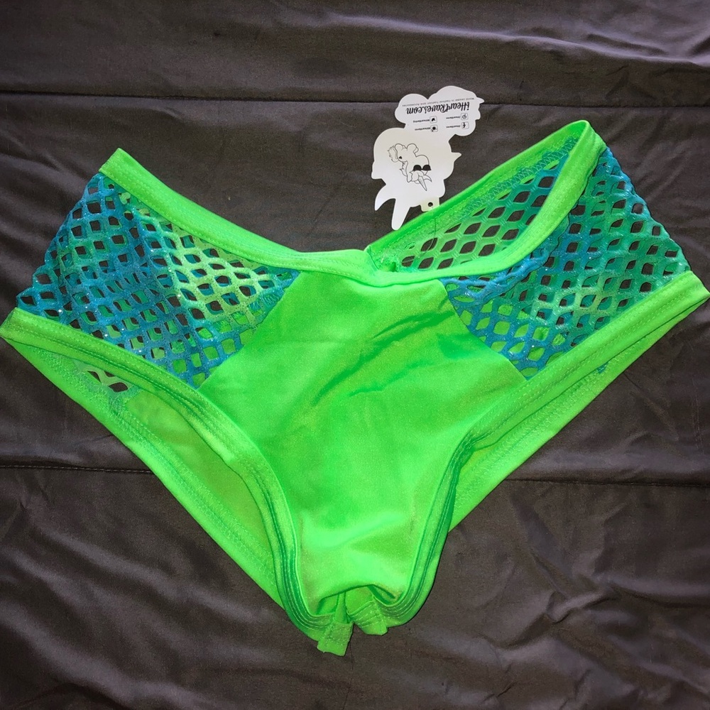 Mesh rave booty shorts